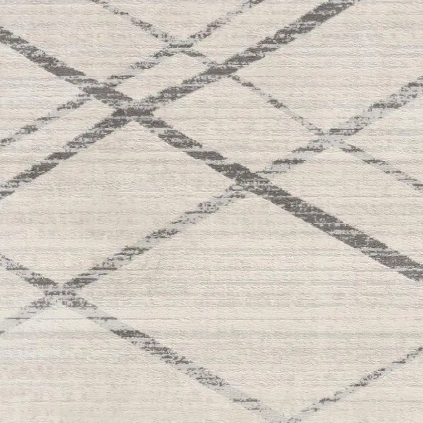 Beige And Gray Abstract Area Rug Photo 4