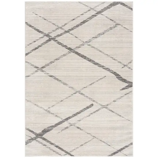 Beige And Gray Abstract Area Rug Photo 1