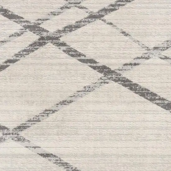 Beige And Gray Abstract Area Rug Photo 3