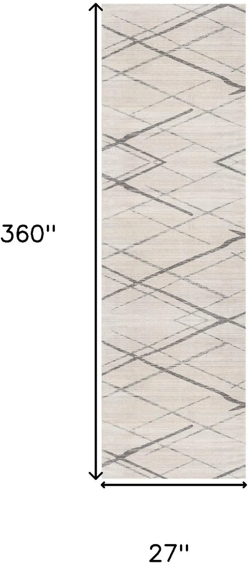 Beige And Gray Abstract Area Rug Photo 3