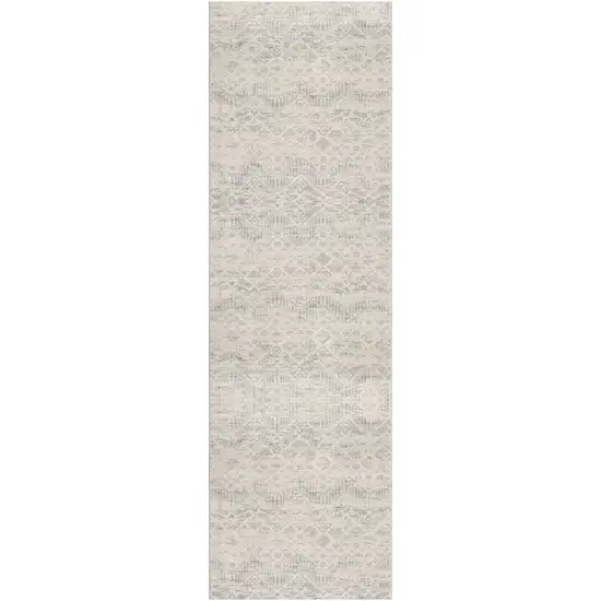 Beige And Gray Abstract Area Rug Photo 1