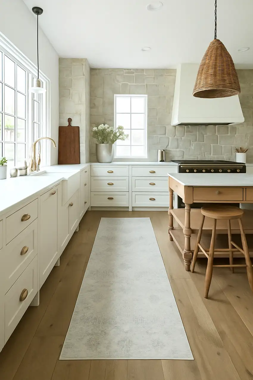 Beige And Gray Abstract Area Rug Photo 3