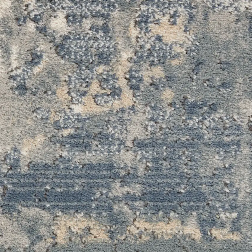 Beige And Gray Abstract Area Rug Photo 4