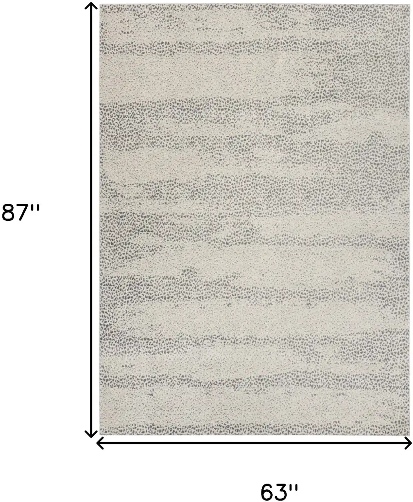 Beige And Gray Abstract Area Rug Photo 3