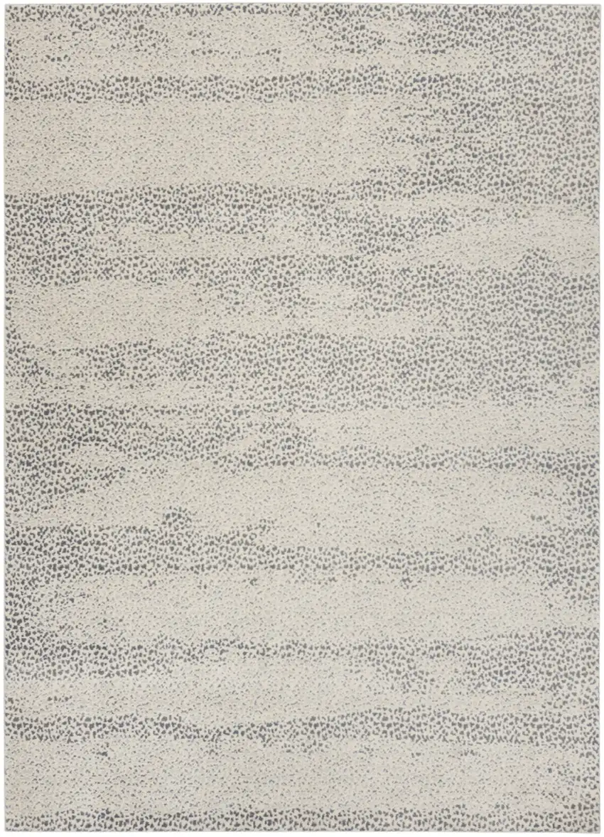 Beige And Gray Abstract Area Rug Photo 2