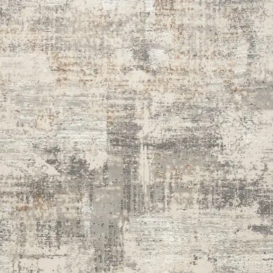 Beige And Gray Abstract Area Rug Photo 6