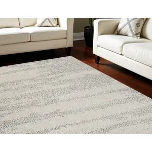 Photo of Beige And Gray Abstract Area Rug