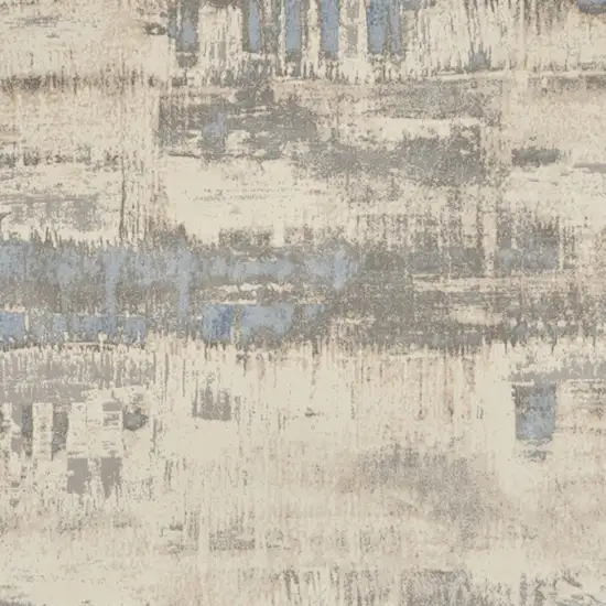 Beige And Gray Abstract Area Rug Photo 6