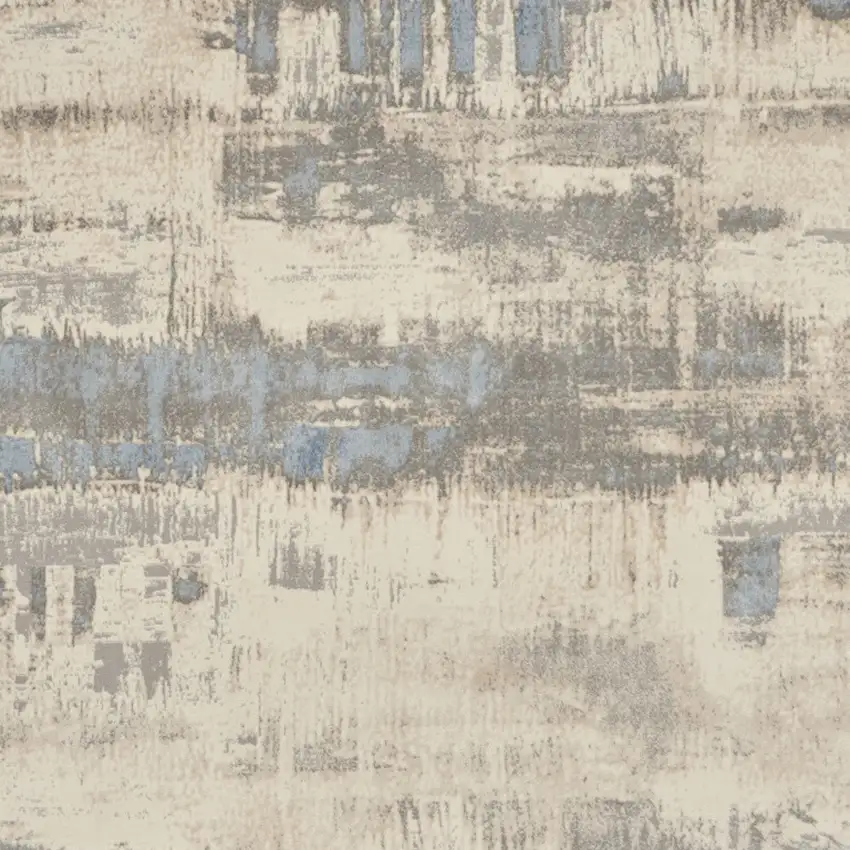 Beige And Gray Abstract Area Rug Photo 6