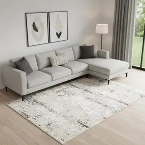 Photo of Beige And Gray Abstract Area Rug