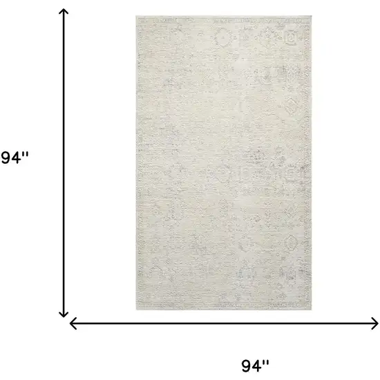 Beige And Gray Abstract Area Rug Photo 7