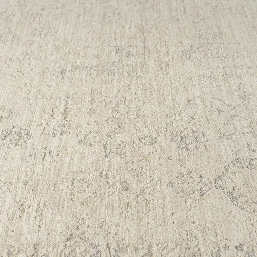 Beige And Gray Abstract Area Rug Photo 6