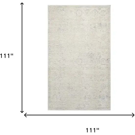 Beige And Gray Abstract Area Rug Photo 7