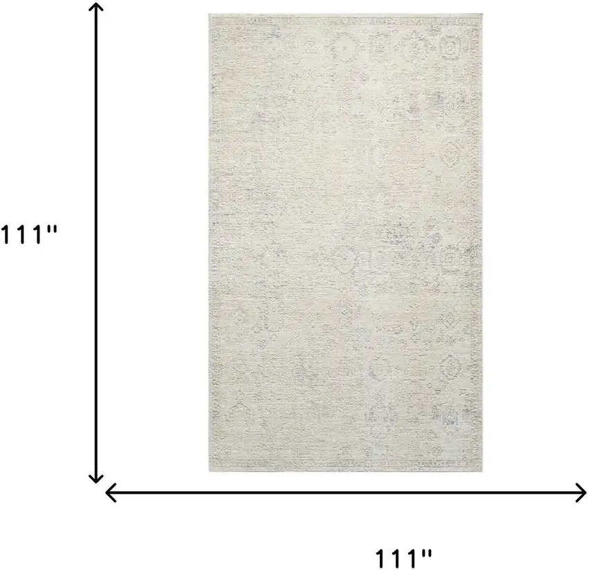 Beige And Gray Abstract Area Rug Photo 7