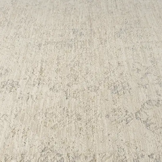 Beige And Gray Abstract Area Rug Photo 6