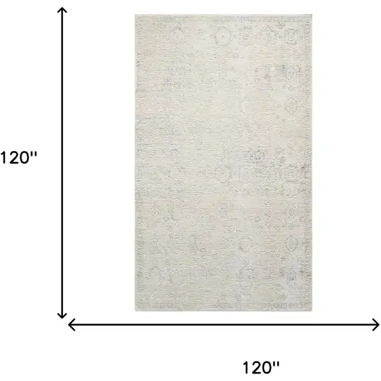 Beige And Gray Abstract Area Rug Photo 7