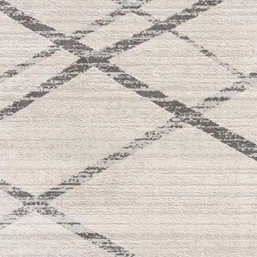 Beige And Gray Abstract Square Rug Photo 7