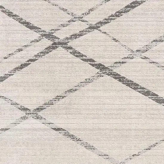 Beige And Gray Abstract Square Rug Photo 5