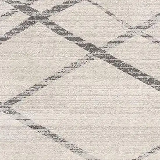 Beige And Gray Abstract Square Rug Photo 4