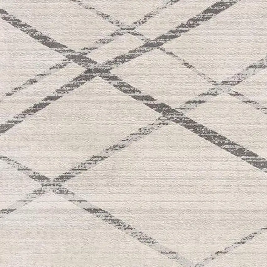 Beige And Gray Abstract Square Rug Photo 6