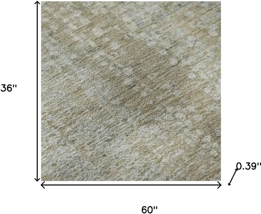 Beige And Gray Abstract Washable Area Rug With UV Protection Photo 8