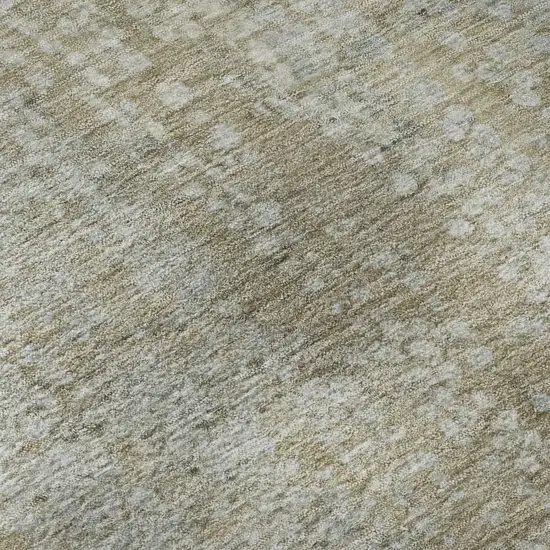 Beige And Gray Abstract Washable Area Rug With UV Protection Photo 3