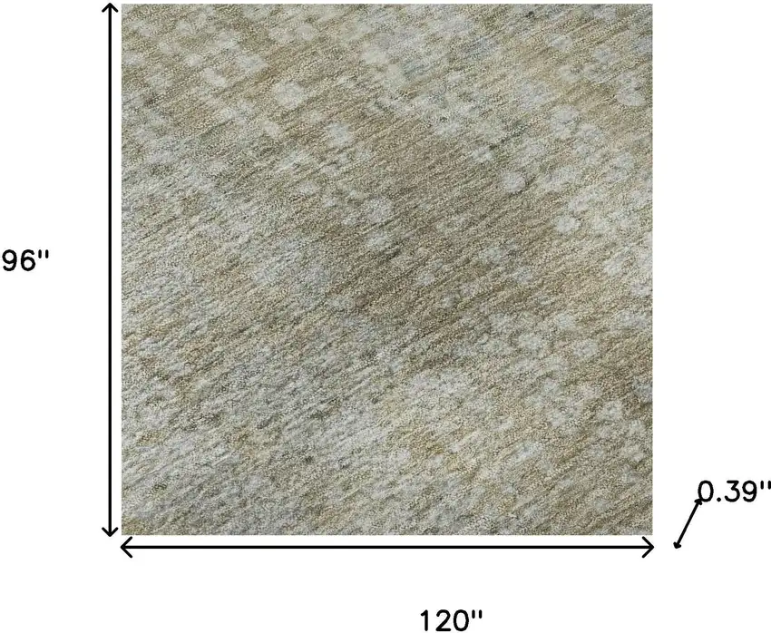 Beige And Gray Abstract Washable Area Rug With UV Protection Photo 8