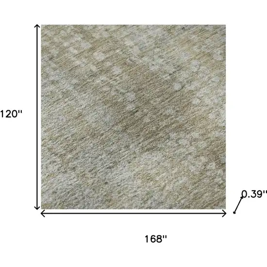 Beige And Gray Abstract Washable Area Rug With UV Protection Photo 8