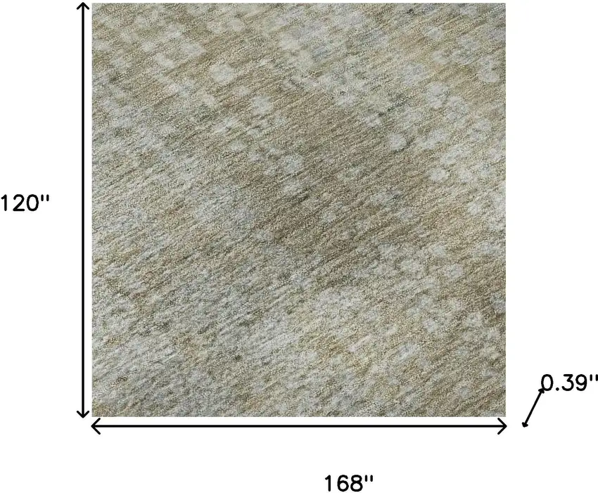 Beige And Gray Abstract Washable Area Rug With UV Protection Photo 8