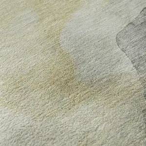 Photo of Beige And Gray Abstract Washable Area Rug With UV Protection
