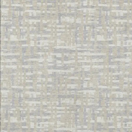 Beige And Gray Abstract Washable Indoor Outdoor Area Rug Photo 5