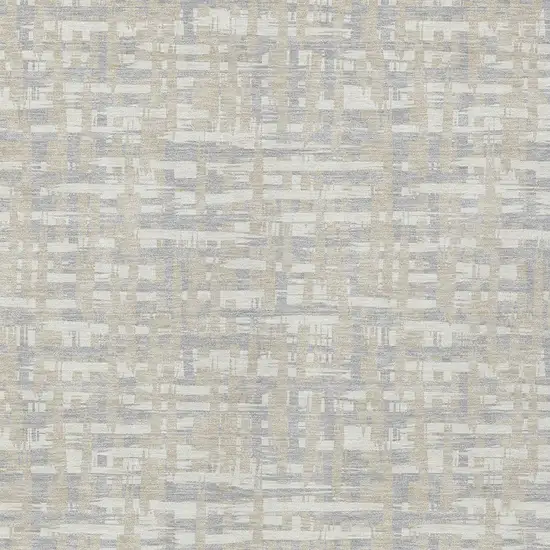 Beige And Gray Abstract Washable Indoor Outdoor Area Rug Photo 5