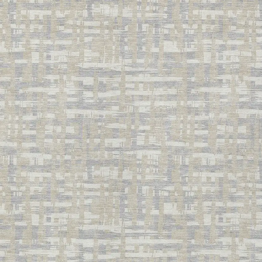 Beige And Gray Abstract Washable Indoor Outdoor Area Rug Photo 5