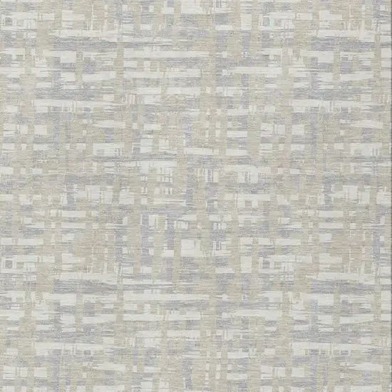 Beige And Gray Abstract Washable Indoor Outdoor Area Rug Photo 5