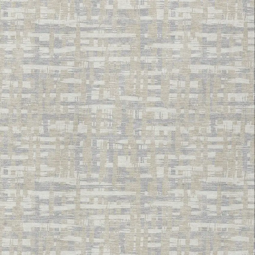 Beige And Gray Abstract Washable Indoor Outdoor Area Rug Photo 5