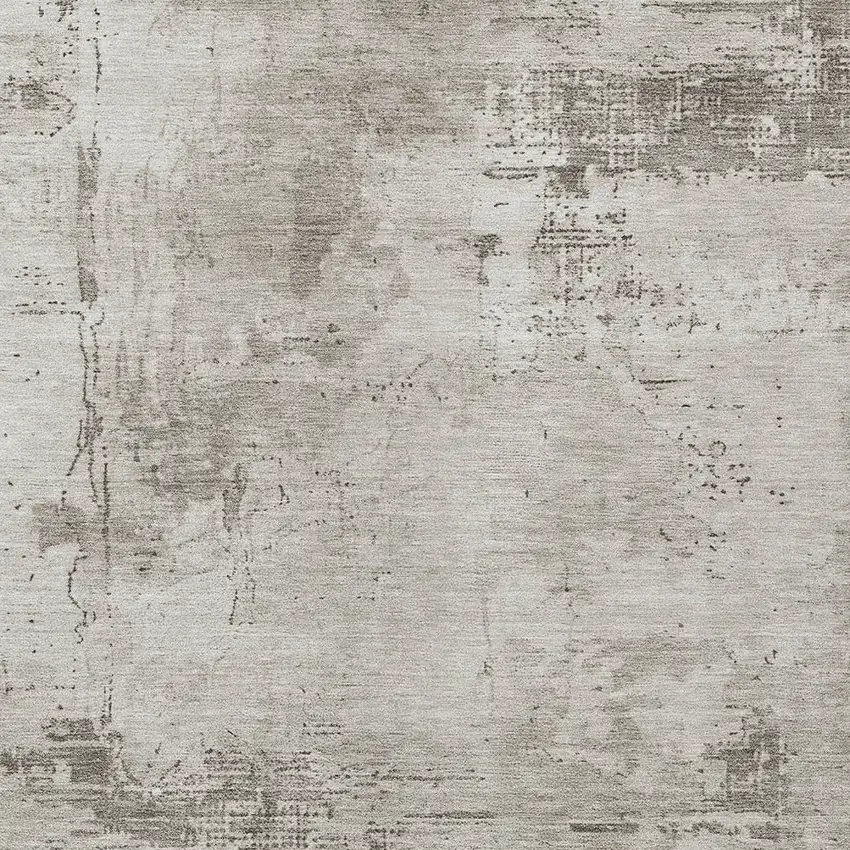Beige And Gray Abstract Washable Indoor Outdoor Area Rug Photo 5