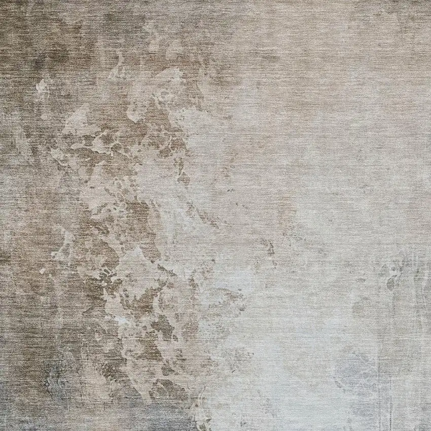 Beige And Gray Abstract Washable Indoor Outdoor Area Rug Photo 3