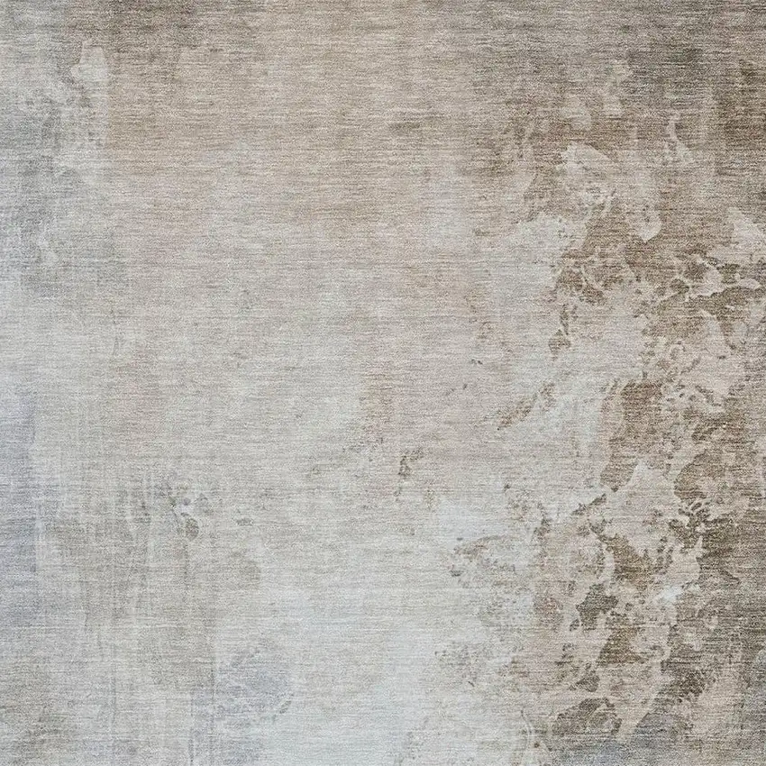 Beige And Gray Abstract Washable Indoor Outdoor Area Rug Photo 3