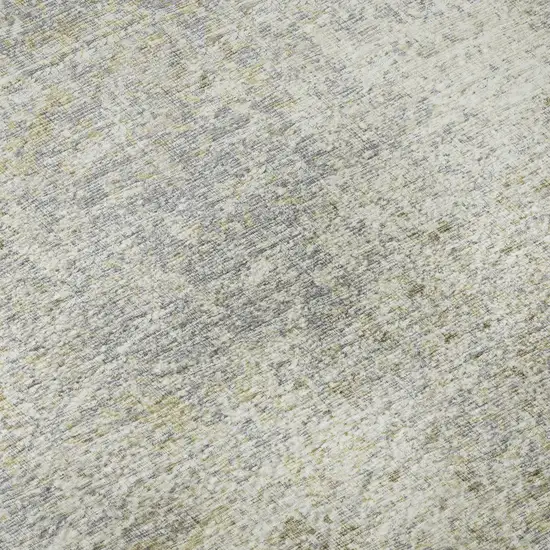 Beige And Gray Abstract Washable Indoor Outdoor Area Rug Photo 8