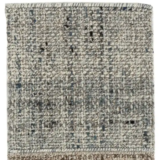 Beige And Gray Checkered Hand Woven Area Rug Photo 3