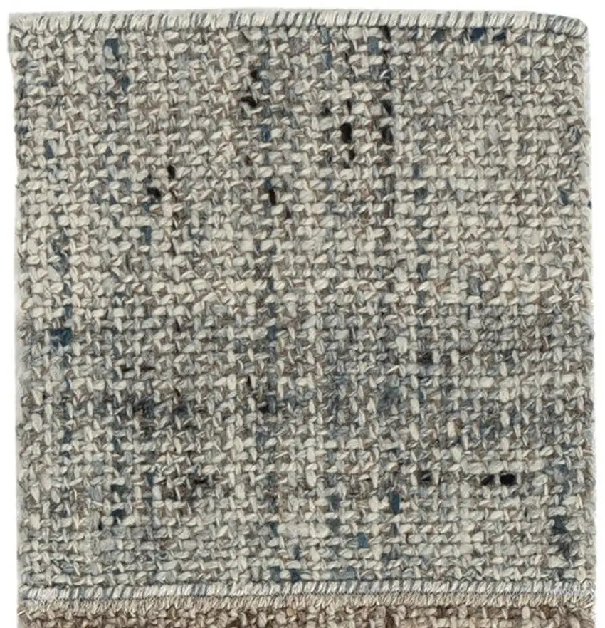 Beige And Gray Checkered Hand Woven Area Rug Photo 3