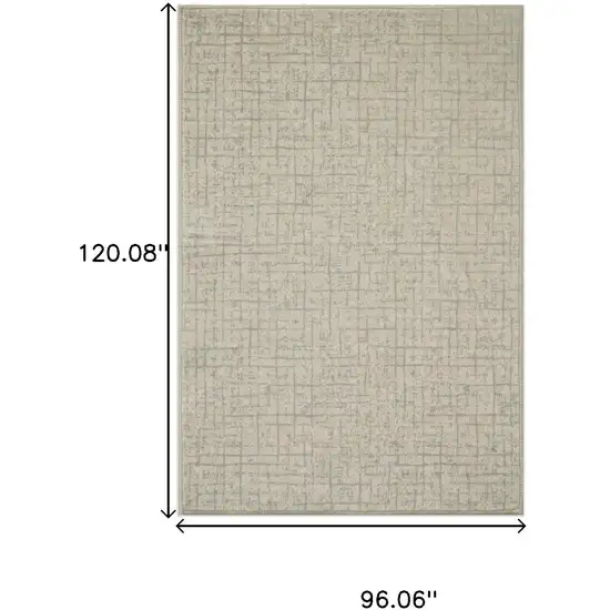 Beige And Gray Crosshatch Area Rug Photo 3