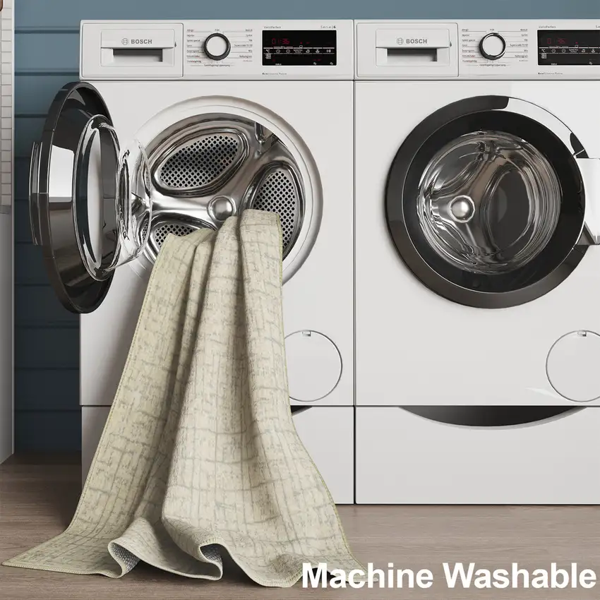 Beige And Gray Crosshatch Area Rug Photo 6