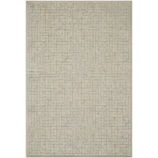 Beige And Gray Crosshatch Area Rug Photo 2