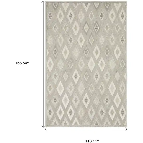 Beige And Gray Diamond Area Rug Photo 3