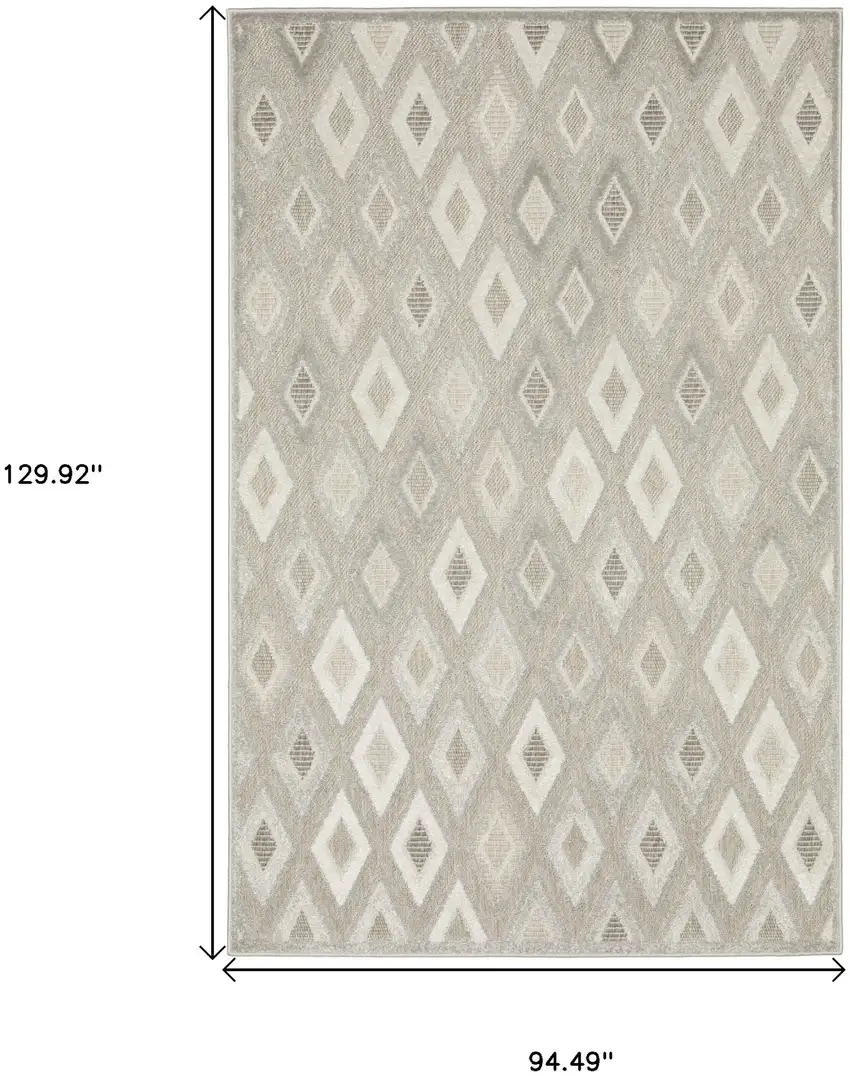 Beige And Gray Diamond Area Rug Photo 3