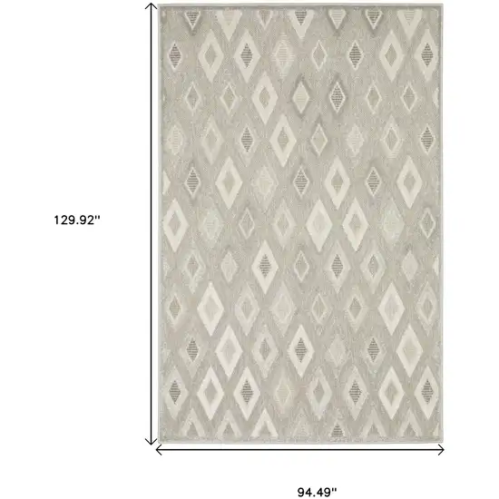Beige And Gray Diamond Area Rug Photo 3