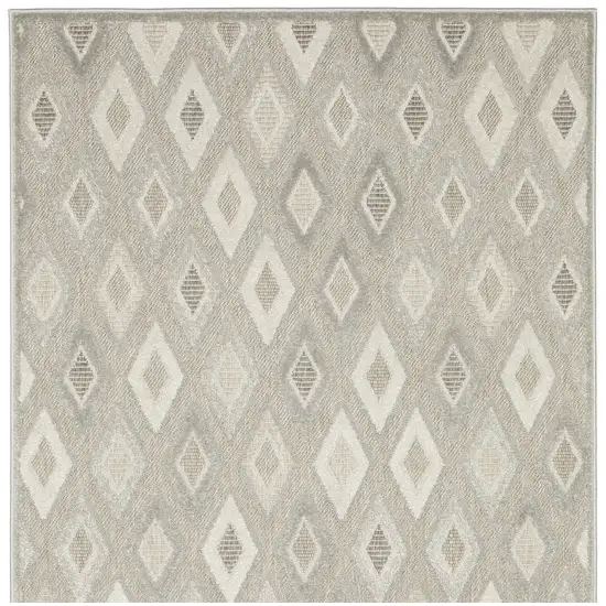 Beige And Gray Diamond Area Rug Photo 6
