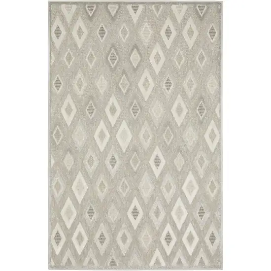 Beige And Gray Diamond Area Rug Photo 7