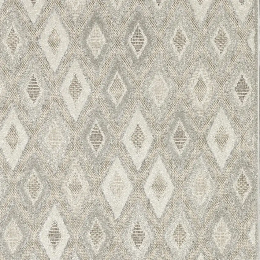 Beige And Gray Diamond Area Rug Photo 7